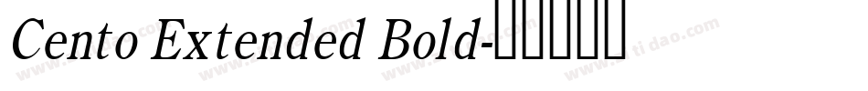 Cento Extended Bold字体转换